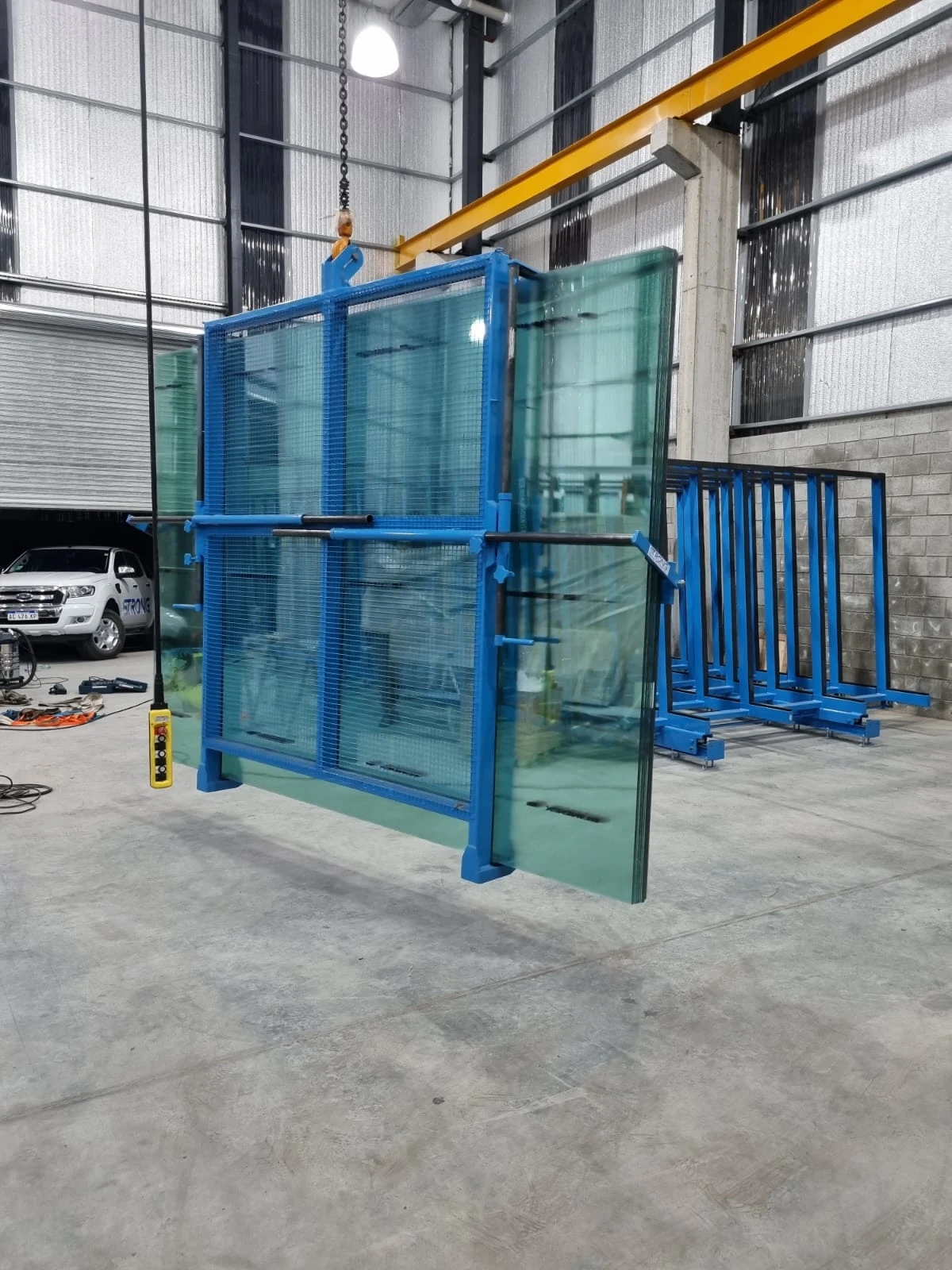 pinza lateral para mover paquetes de vidrio strong equipamiento para la industria del vidrio