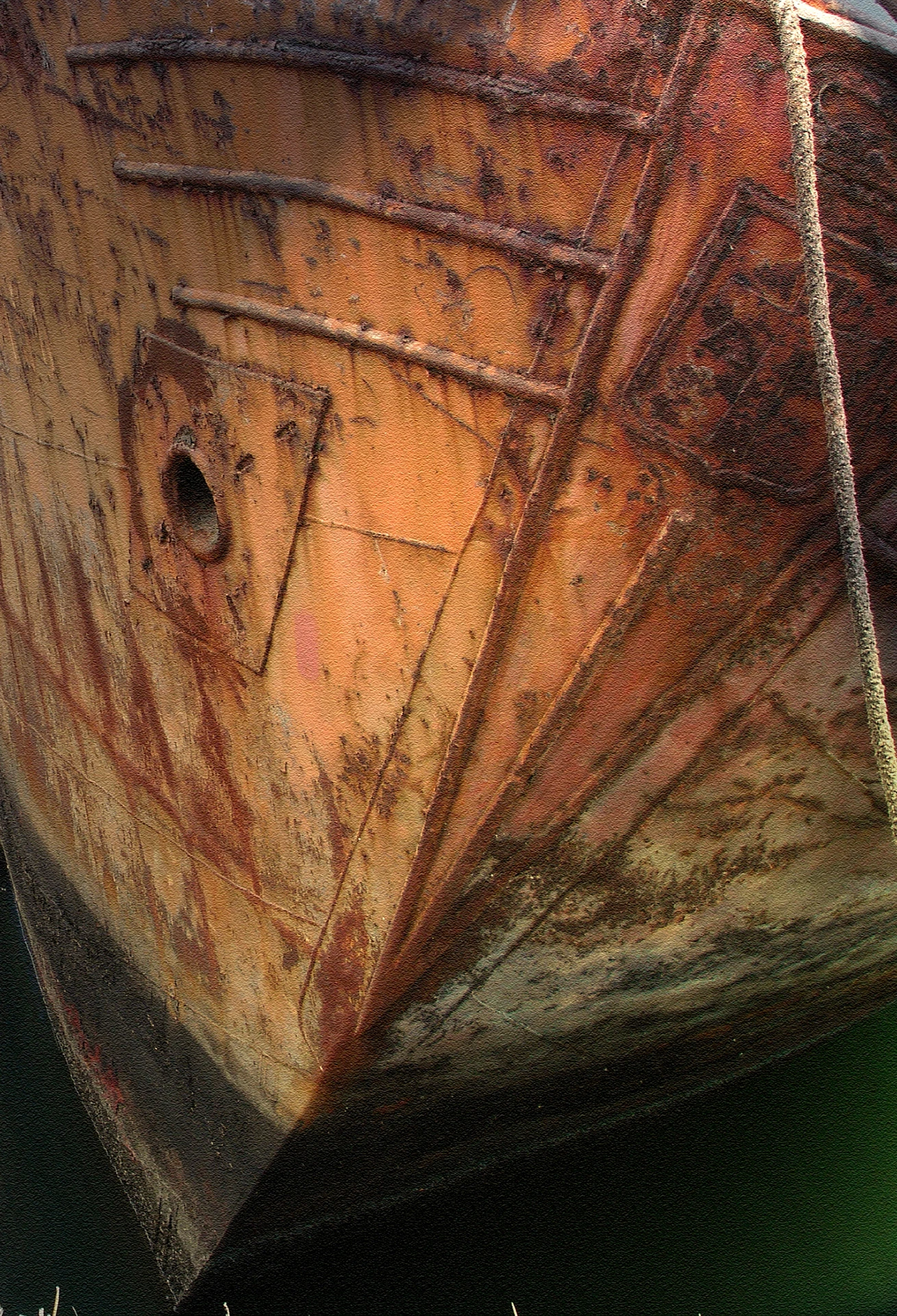 Serie Cementerio de Barcos III - Impresión en cuero ecologico - 60cm x 93cm