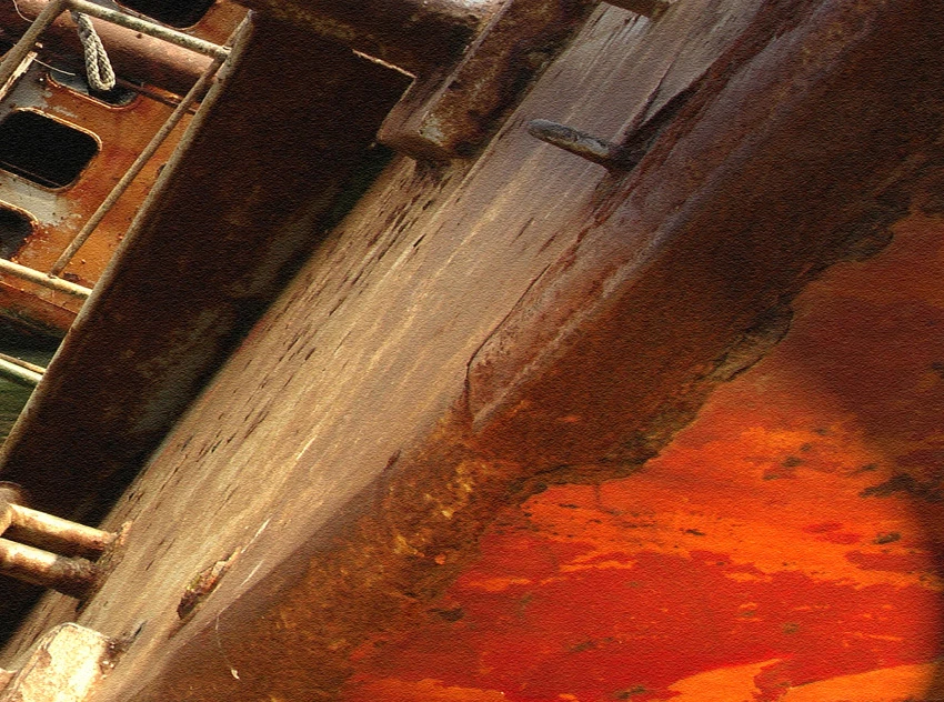 Serie Cementerio de Barcos IV - Impresión en cuero ecologico - 60cm x 45cm