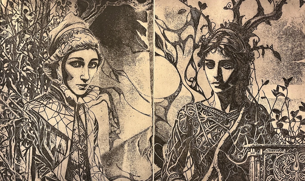 Raices del tiempo - fotograbado - aguatinta - imagen 53cm x 89cm - papel 70cm x 100cm 2024
