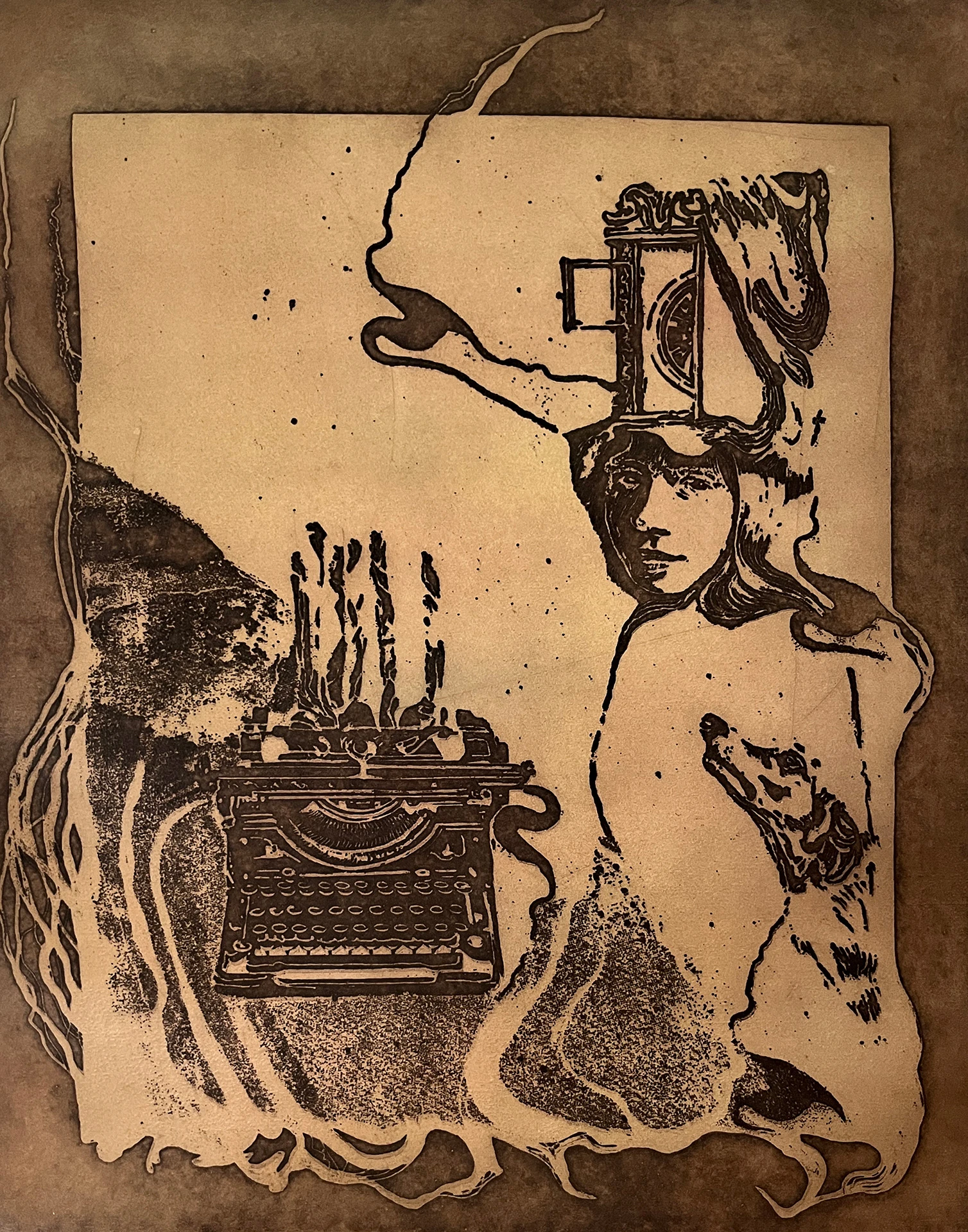 Relatos y ficciones - Fotograbado, aguatinta y gofrado E/V - imagen 36cmx 46cm - papel 50 cm x 70cm 2024