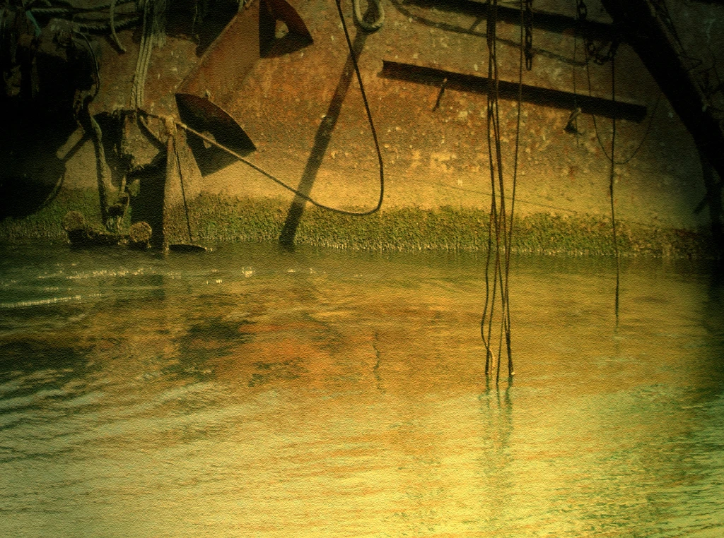 Serie Cementerio de Barcos VIII - Impresión en cuero ecologico - 60cm x 45cm