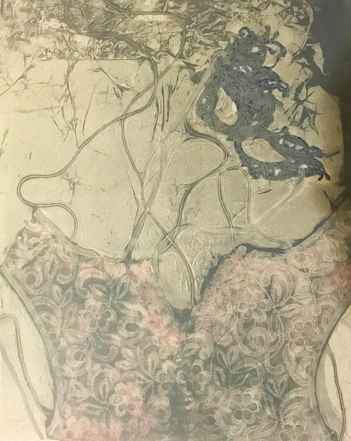 Sin titulo 1 - Monocopia - Gel biodegradable - impresión en canson edition de 240 - 50cm x 60cm - 2017-18