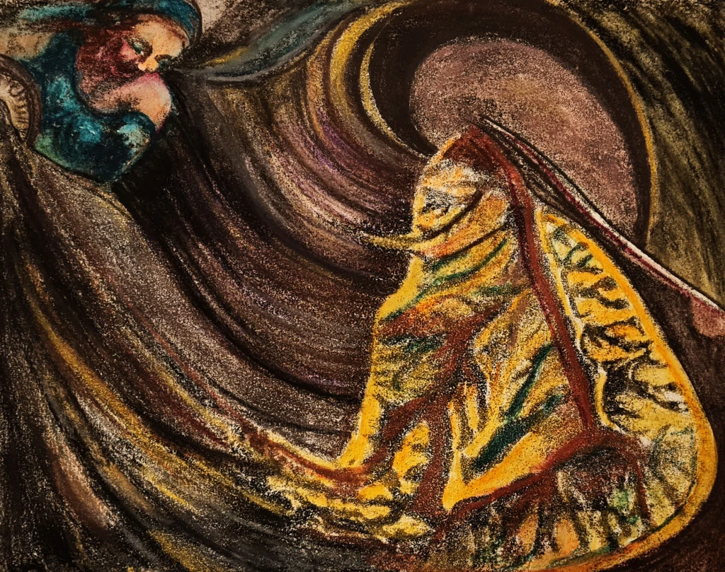 Sembradora - Litografia en Gres - Estampa Iluminada - 20cm x 30 cm - 2019