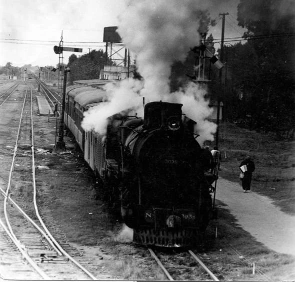 La 3038 en primer plano, postal de aquellos años, donde se las podía ver a diferencia de contados minutos una de otra, el ir y venir de los trenes era muy común. Foto: Néstor Schuvik 