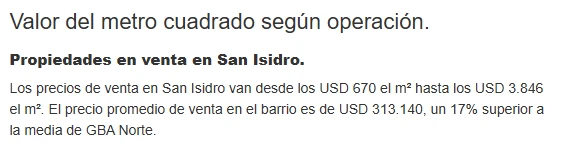 Tasaciones en San Isidro