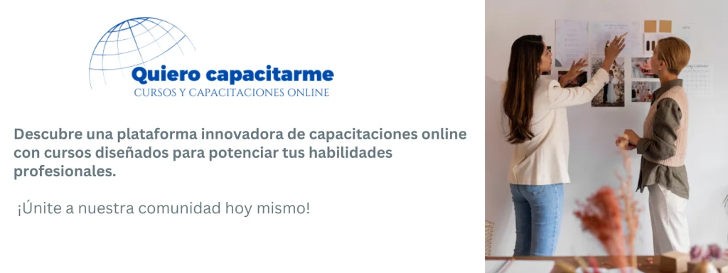 Descubre una plataforma innovadora de capacitaciones online que ofrece cursos diseñados para potenciar tus habilidades profesionales. 