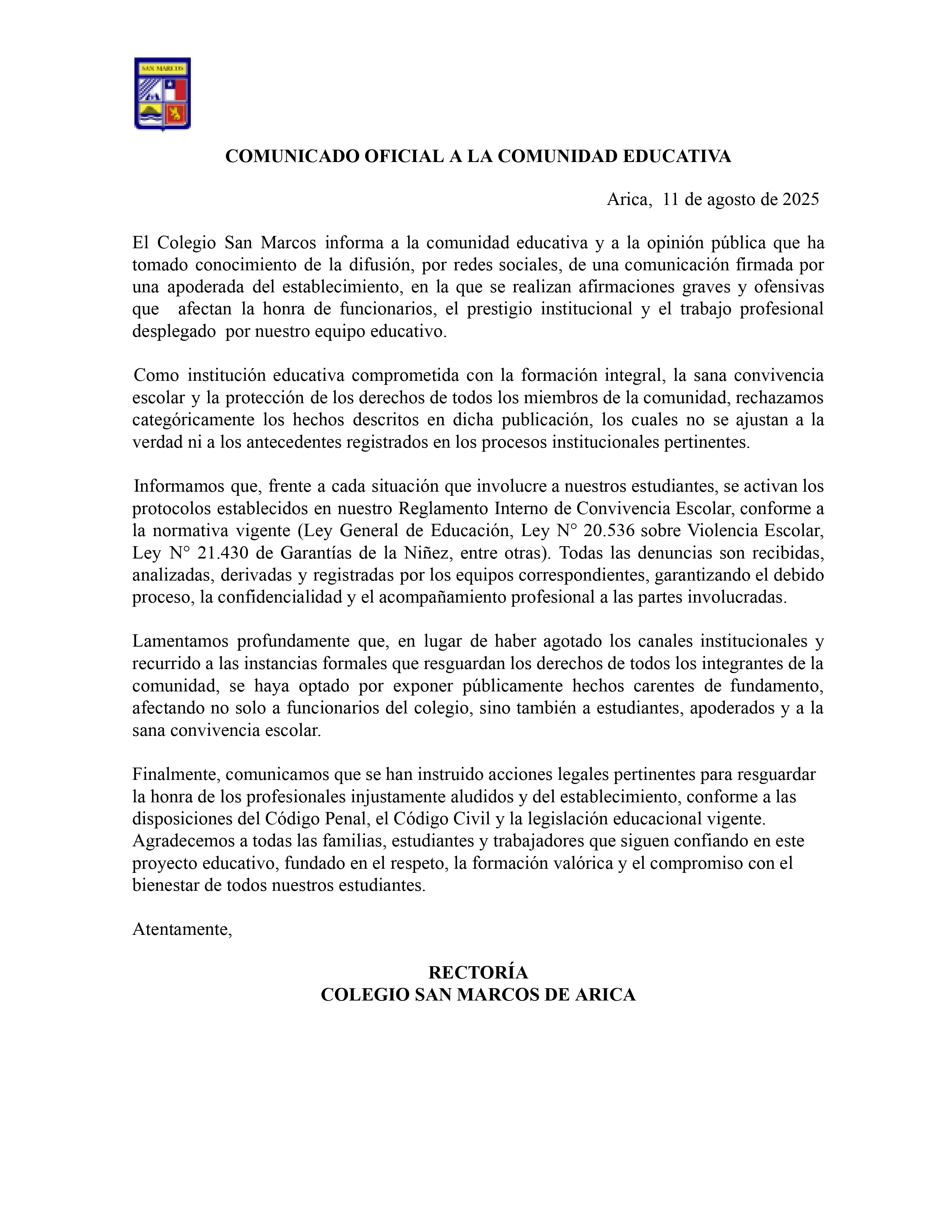 Comunicado Público