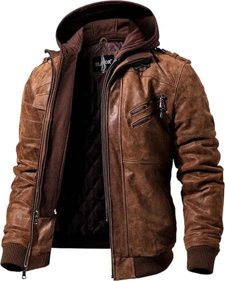 Chaqueta de Cuero para Motocicleta