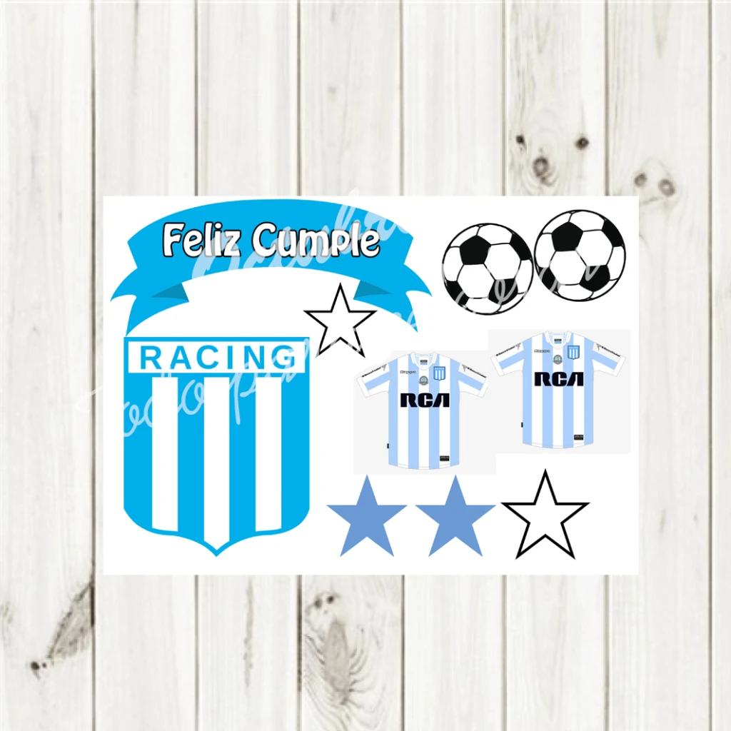 Topper de Torta Racing | Pasión Académica para tu Fiesta