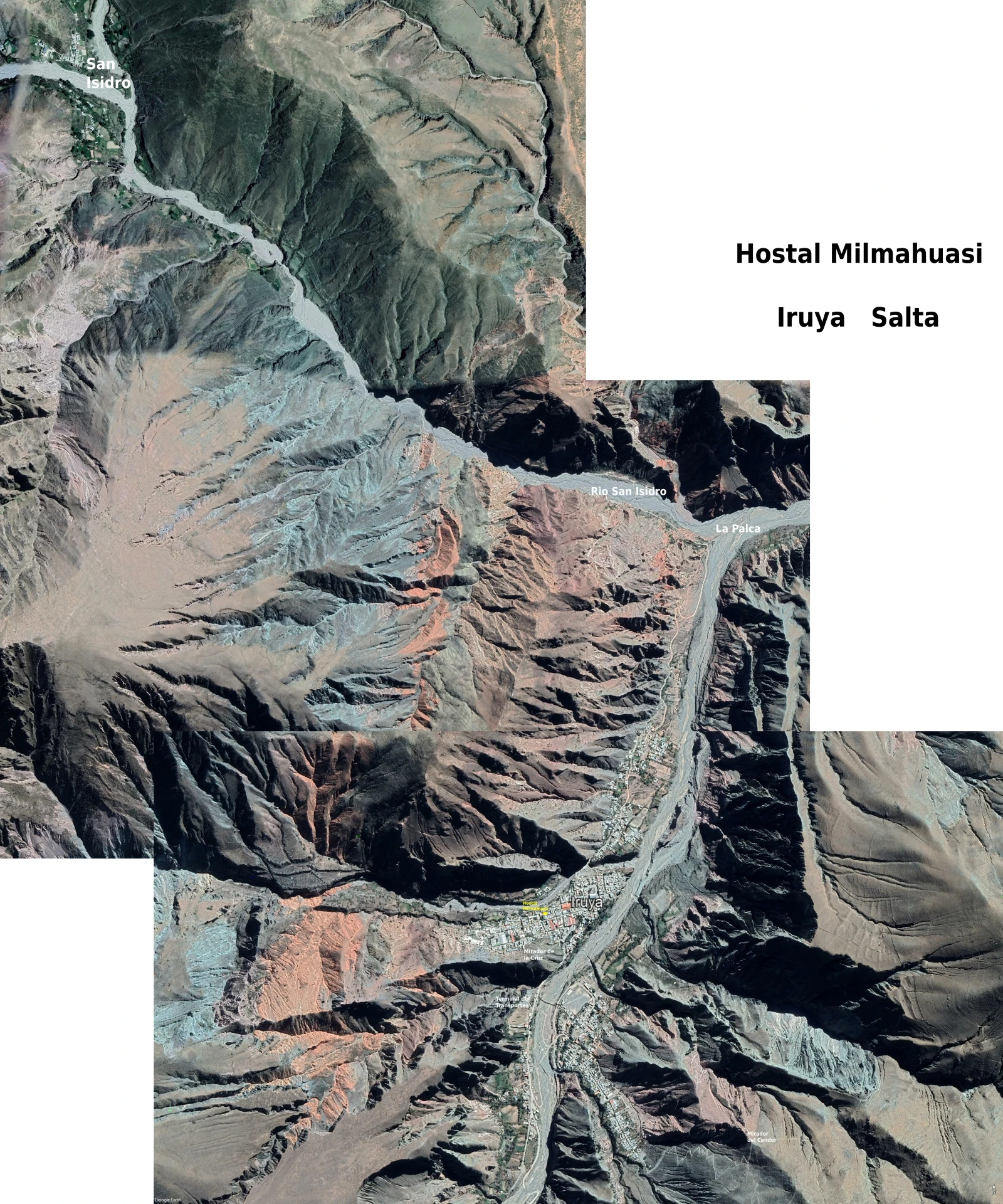 imagen satelital Iruya Hostal Milmahuasi
