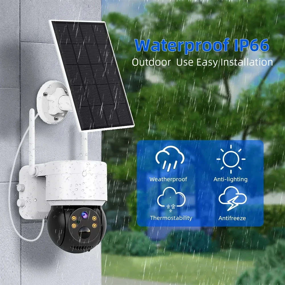 Esta cámara de vigilancia con WiFi está muy rebajada en  con cupón:  se carga con panel solar (incluido), ideal para ahorrar energía