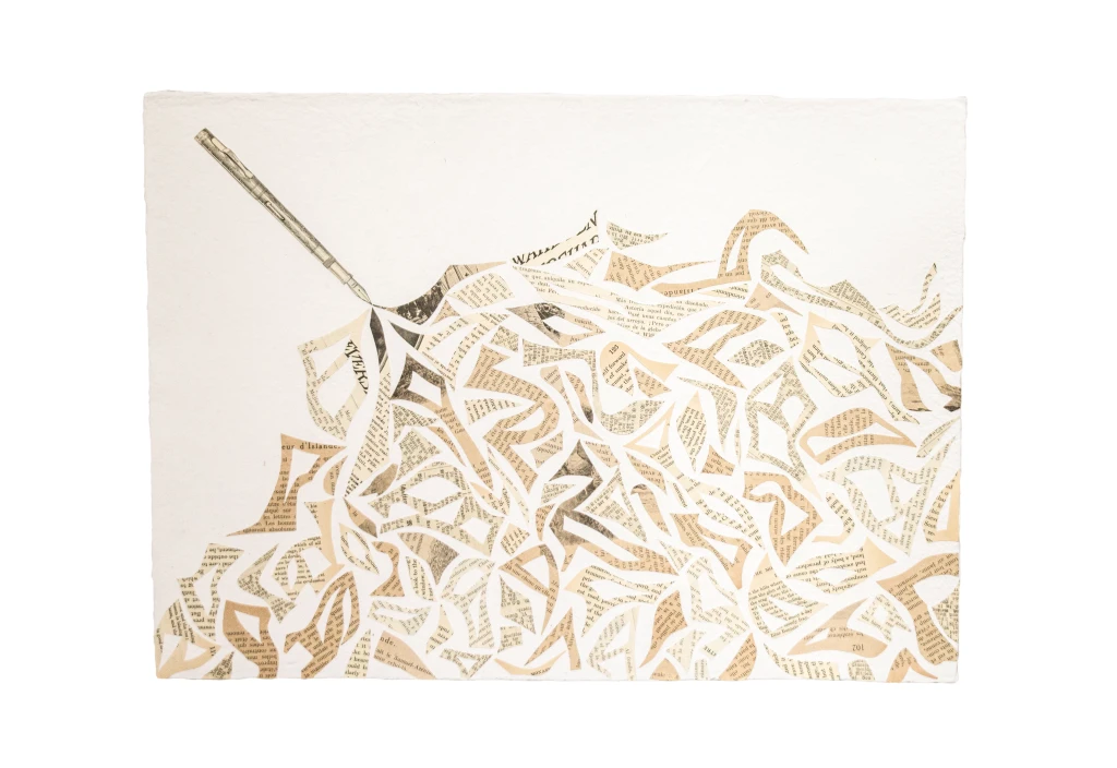 Serie Letras extranjeras IV, collage