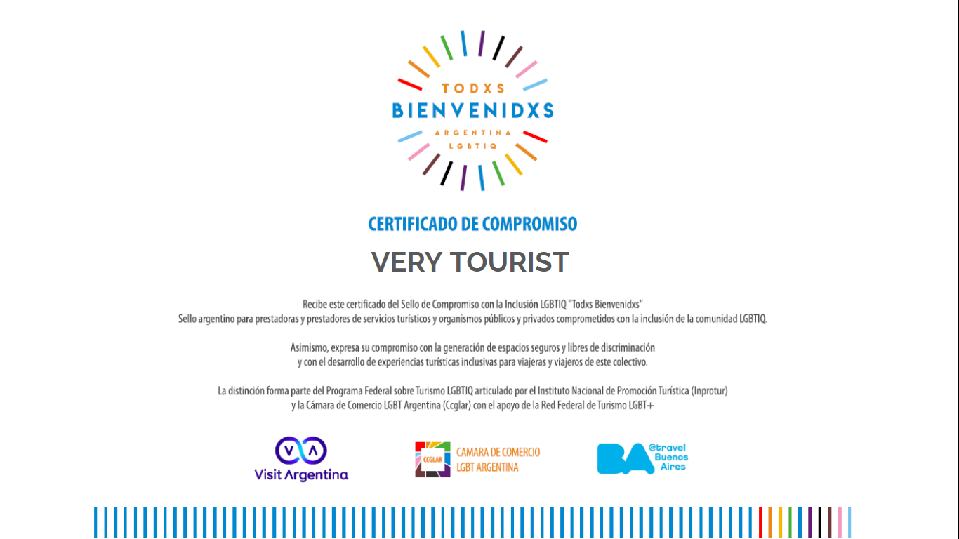 Compromiso Inclusión LGBTIQ sello Todxs Bienvenidxs - Travel Buenos Aires 