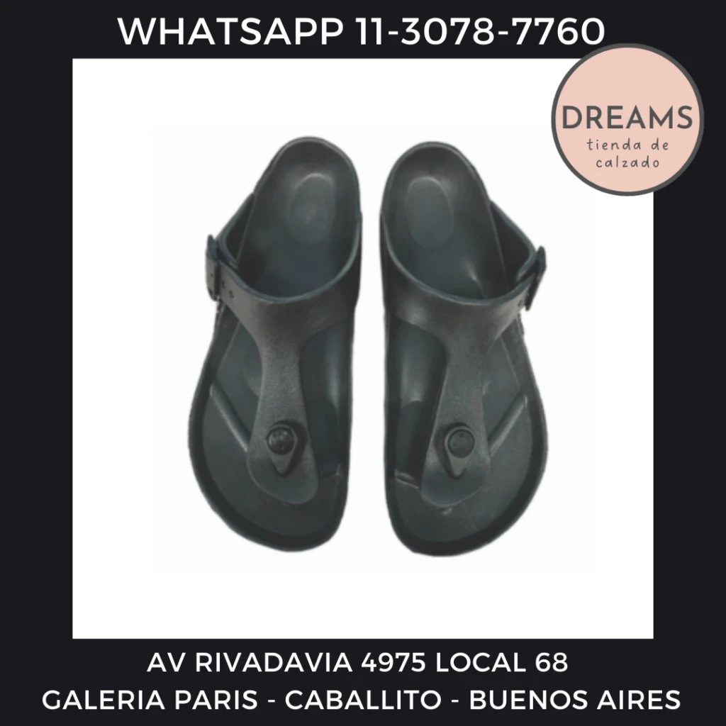 ojotas para mujer livianas Faraon tipo birken negro dedo Dreams Calzado Caballito Av Rivadavia 4975 local 68 Galeria Paris