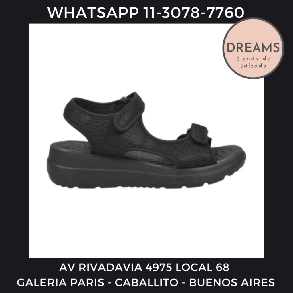 76 sandalias Azaleia Greice mujer importadas negras Dreams Calzado Caballito Av Rivadavia 4975 local 68 Galeria Paris