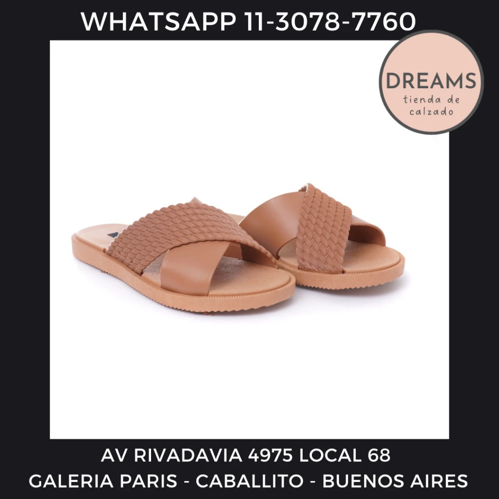 Sandalias Das Luz mujer cruzada perlis rafia dulce de leche Dreams Calzado Caballito Av Rivadavia 4975 local 68 Galeria paris Zapateria