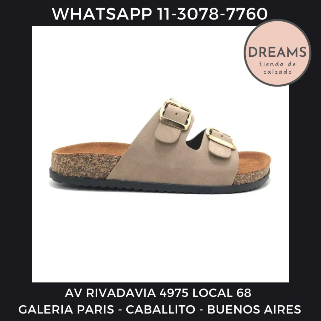 Sandalias para Mujer Siempre Reina birken beige importadas Dreams Calzado Caballito Av Rivadavia 4975 local 68 Galeria paris Zapateria