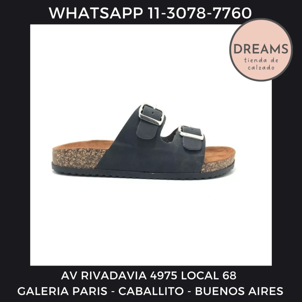 Sandalias para Mujer Siempre Reina birken negro importadas Dreams Calzado Caballito Av Rivadavia 4975 local 68 Galeria paris Zapateria