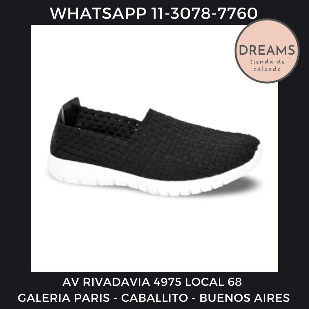 Zapatillas Flywing elastizadas negro 5218 Dreams Calzado Caballito Av Rivadavia 4975 local 68 Galeria Paris