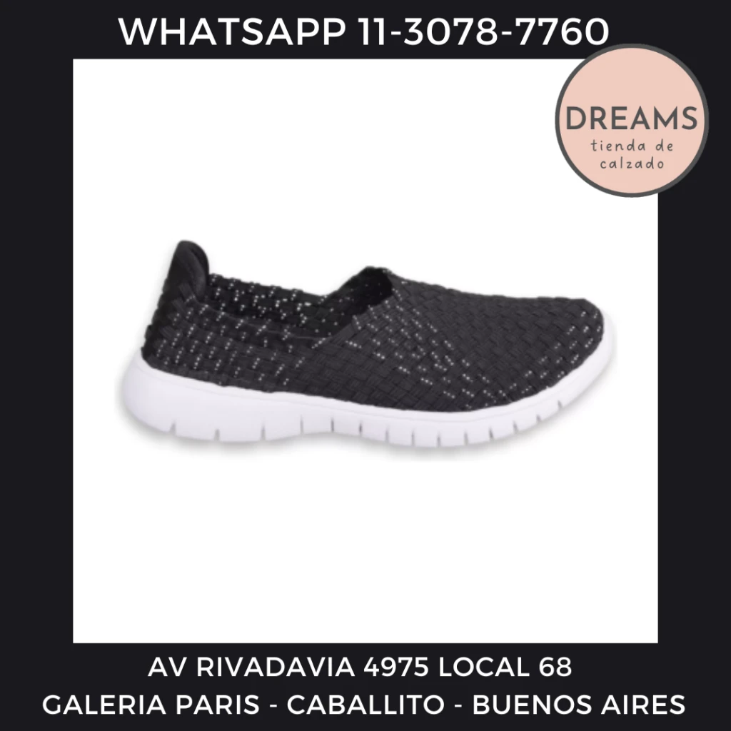 90 Zapatillas Flywing elastizadas negro 5236 Dreams Calzado Caballito Av Rivadavia 4975 local 68 Galeria Paris