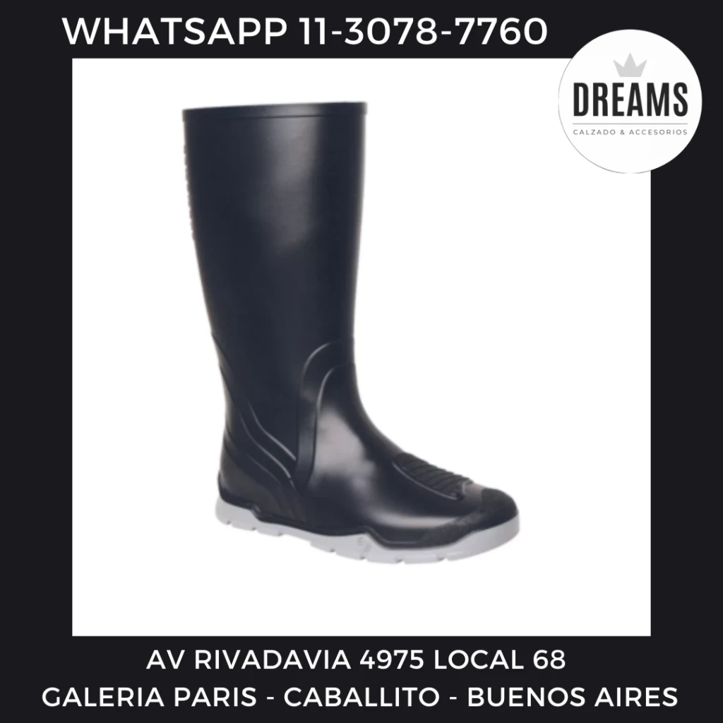 Botas de lluivia caña alta negro Proforce Dreams Calzado Caballito Av Rivadavia 4975 local 68 Galeria Paris
