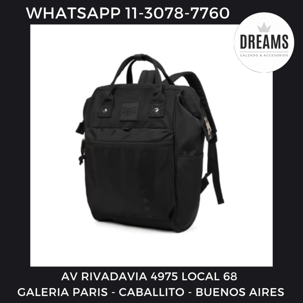 Mochila boca de pez negro Everlast Dreams Calzado Caballito Av Rivadavia 4975 local 68 Galeria Paris