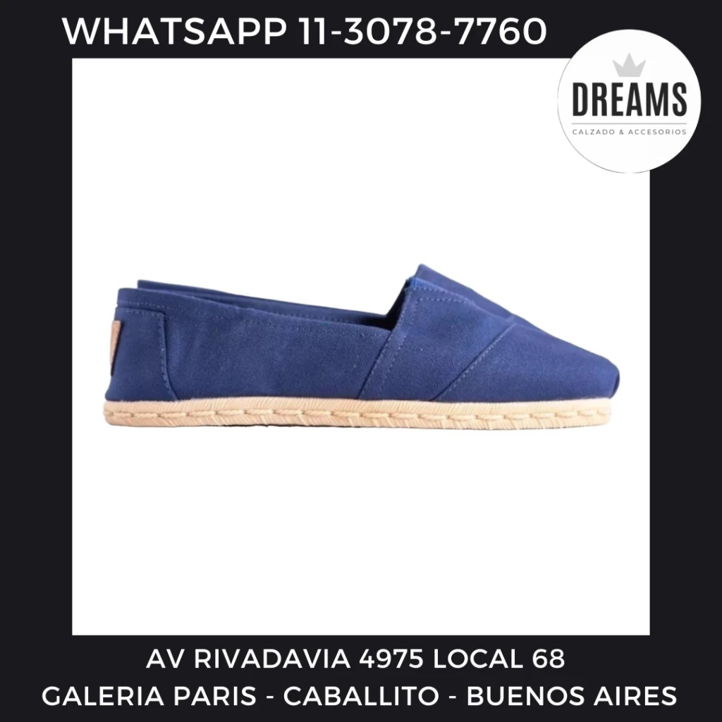 95AlpargatasclsicasazulunisexDreamsCalzadoCaballitoAvRivadavia4975local68GaleriaParis.webp