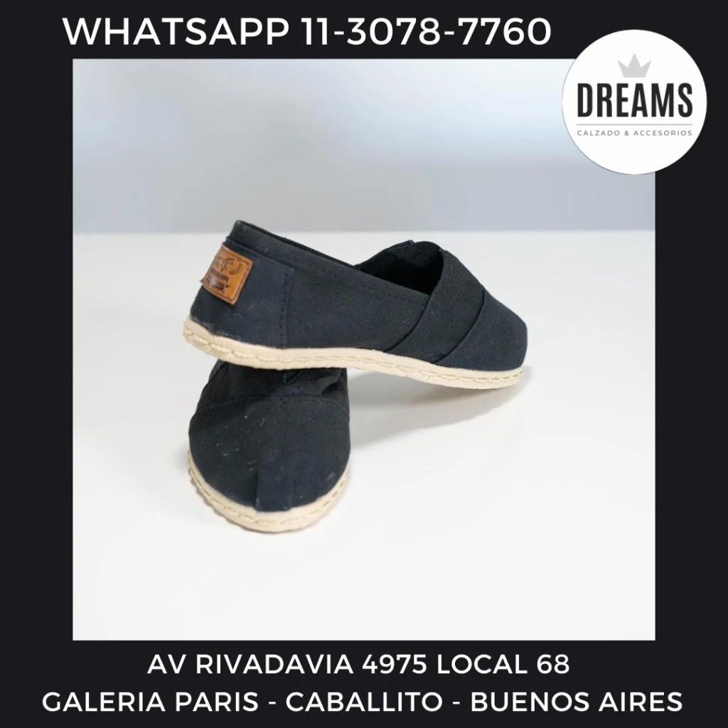 95AlpargatasclsicasnegrounisexDreamsCalzadoCaballitoAvRivadavia4975local68GaleriaParis.webp
