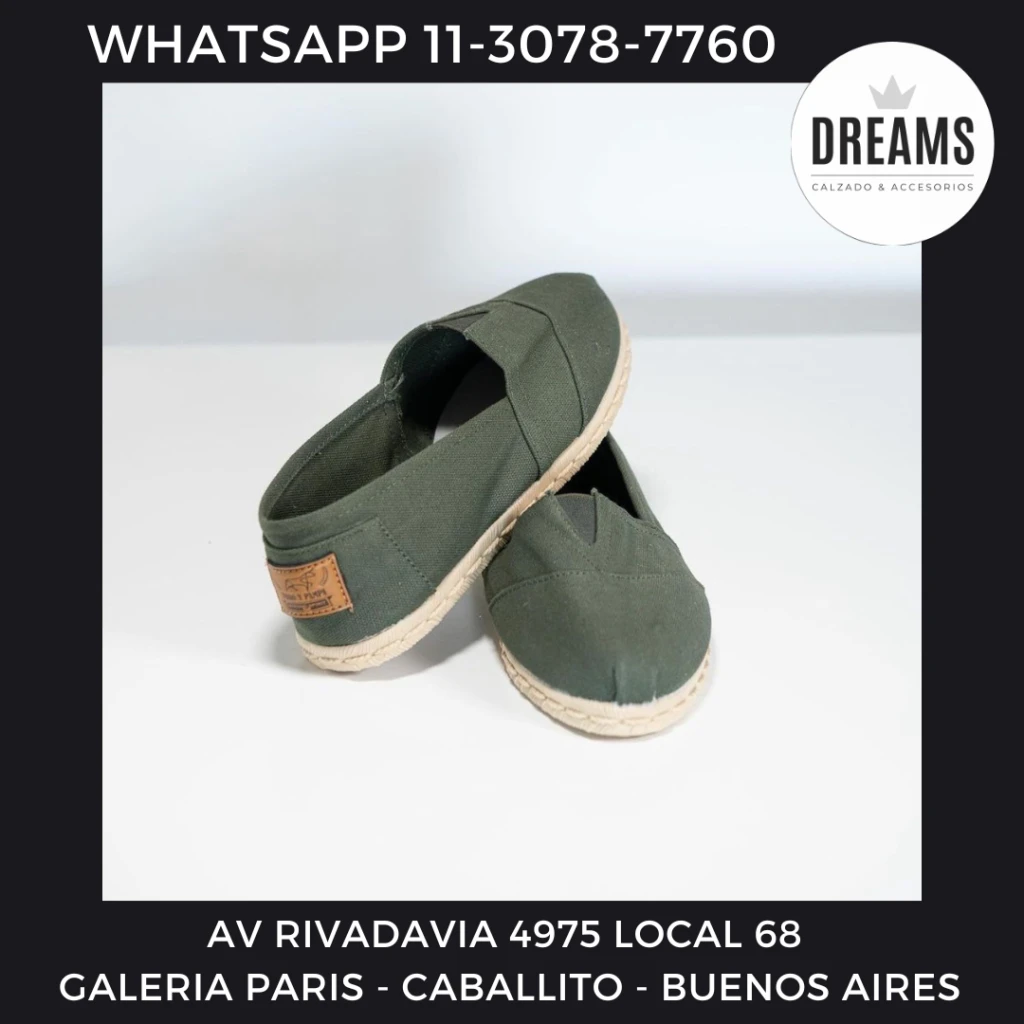 95AlpargatasclsicasverdemusgounisexDreamsCalzadoCaballitoAvRivadavia4975local68GaleriaParis.webp