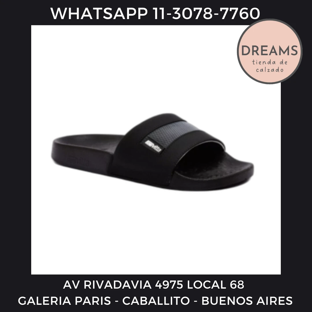 Ojotas chanclas para hombre chinelas importadas Actvitta negro Dreams Calzado Caballito Av Rivadavia 4975 local 68 Galeria Paris