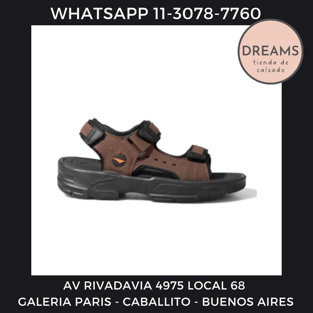 Sandalias para hombre con abrojos marron Penalty Dreams Calzado Caballito Av Rivadavia 4975 local 68 Galeria Paris