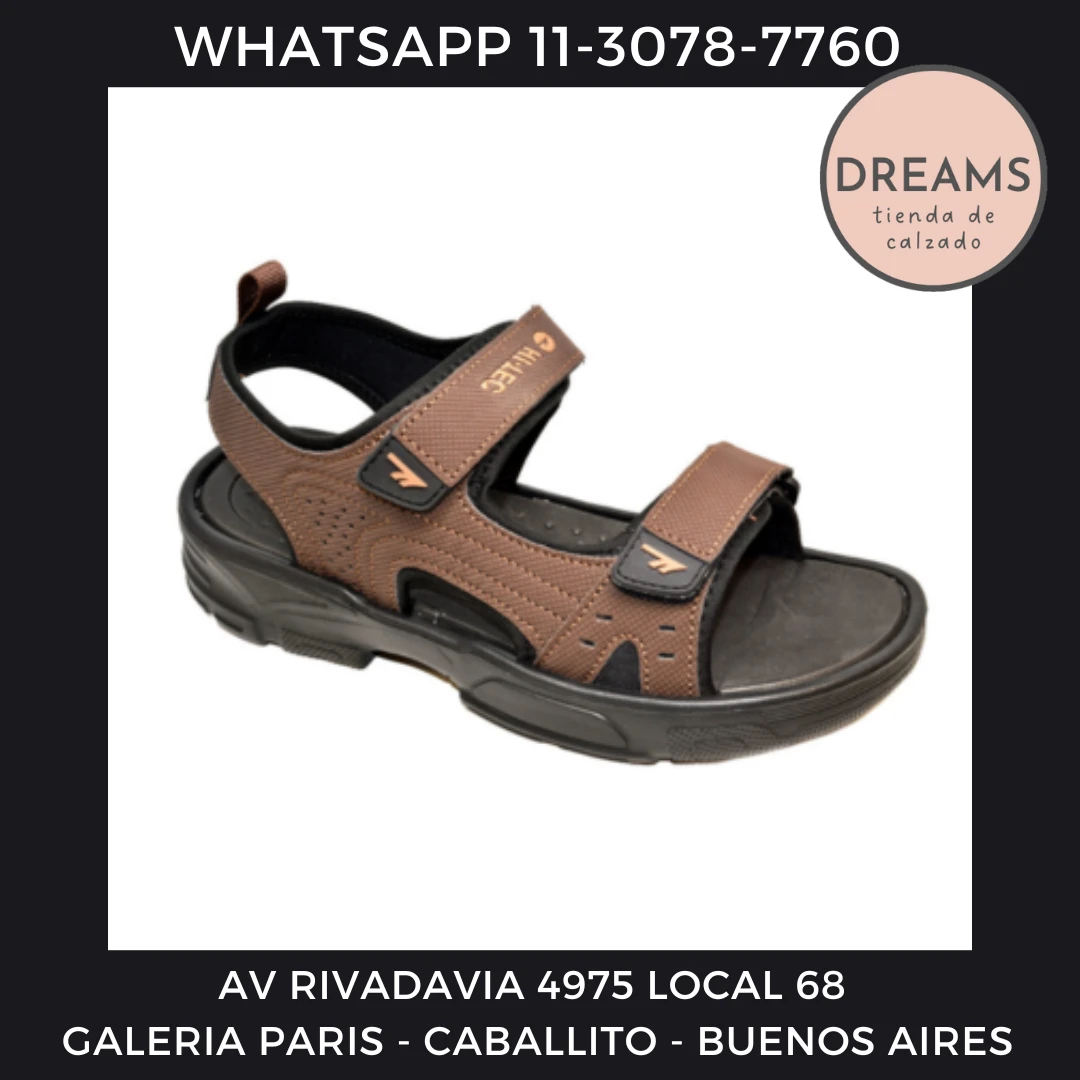 Sandalias unisex HITEC con abrojos marron Dreams Calzado Caballito Av Rivadavia 4975 local 68 Galeria Paris