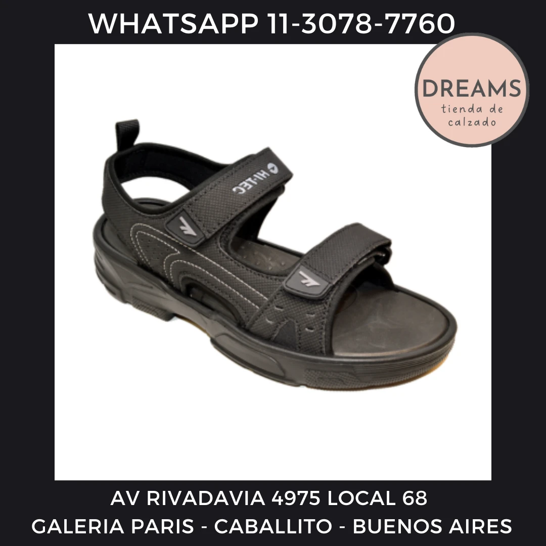 Sandalias unisex HITEC con abrojos marron Dreams Calzado Caballito Av Rivadavia 4975 local 68 Galeria Paris