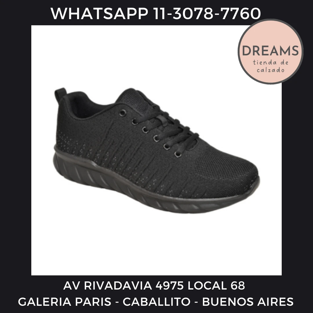 Zapatillas para hombre Dreamer 1354 negro Dreams Calzado Caballito Av Rivadavia 4975 local 68 Galeria Paris