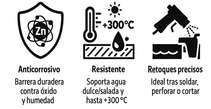 Iconos beneficios de galva Spray