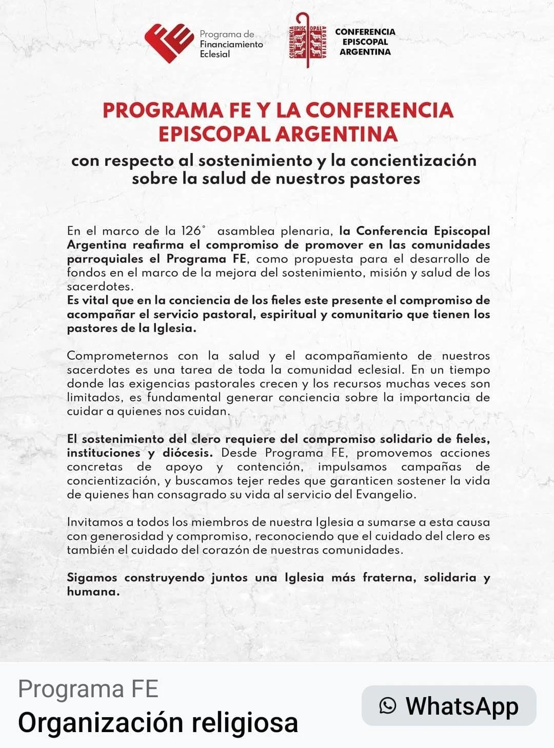 Programa Fe