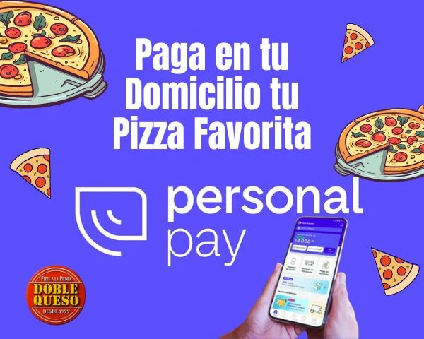 Promo Pizza Paga Personal Doble Queso Pizza