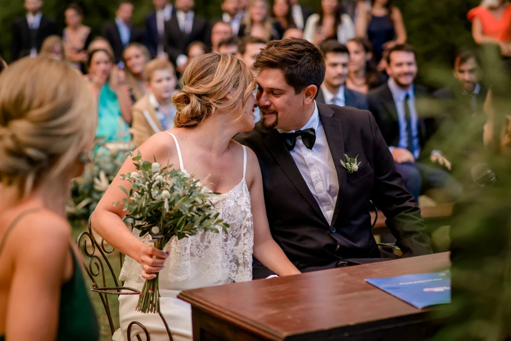 Los Novios en el altar