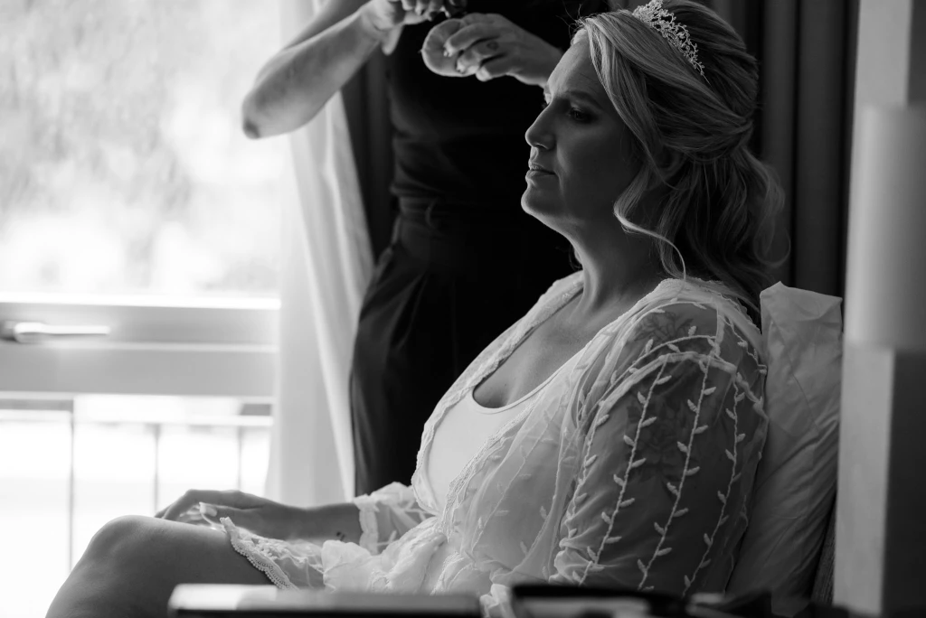 preparativos de la novia