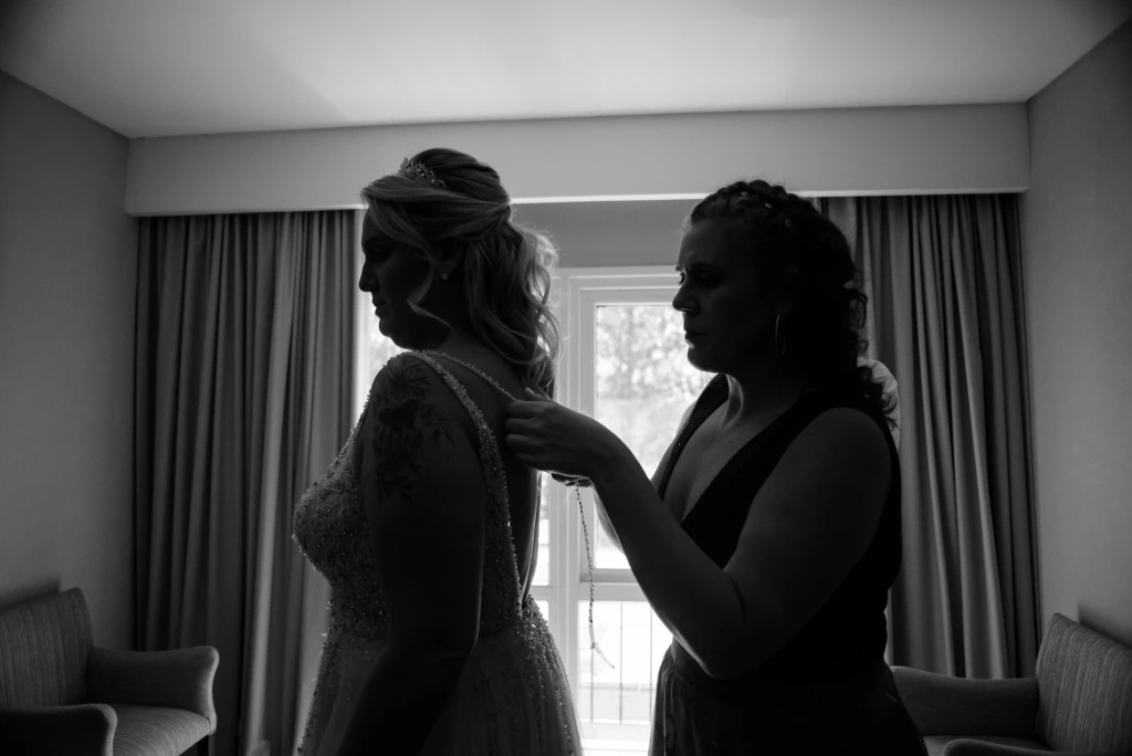 preparativos de la novia