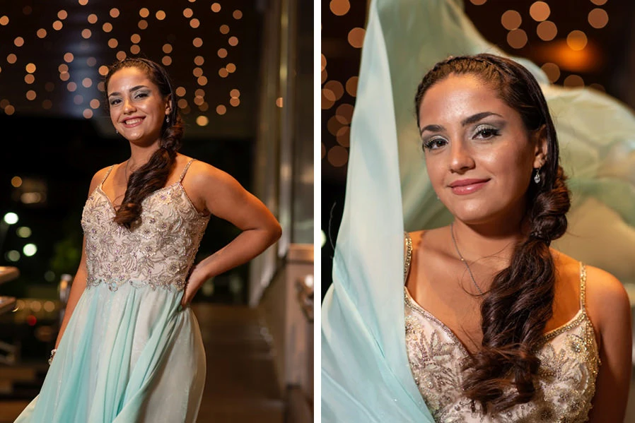 fotografia de la fiesta de quince de helena