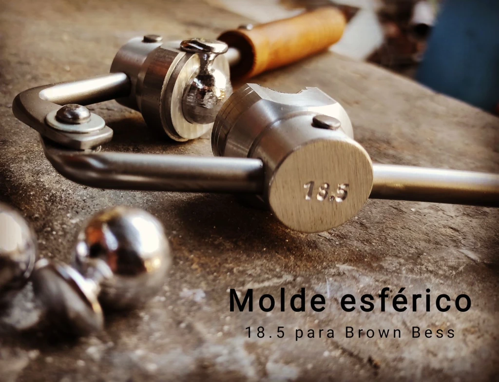 Molde esférico ejemplo calibre Brown Bess